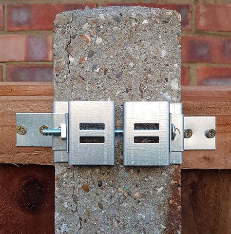 slotted concrete fence post brackets